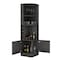 Tuhome Syrah Corner Bar Cabinet, Eight Bottle Cubbies, Double Door, Two Open Shelves, Smokey Oak BLI6548 - alternate 5